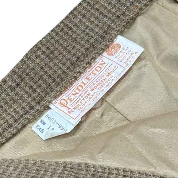 Women’s Vintage Pendleton skirt wool beige/brown 1980s - Picture 2 of 5